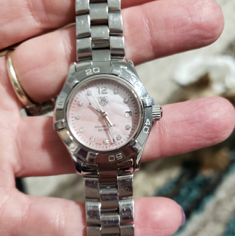 *SOLD*TAG HEUER PINK MOP DIAMOND WATCH